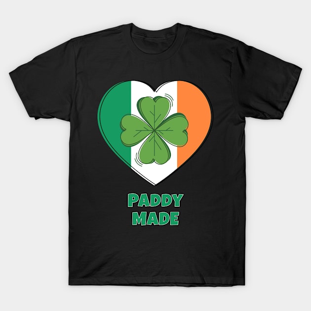 St Patrick's Day Paddy Made T-Shirt by Boo Face Designs